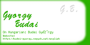 gyorgy budai business card
